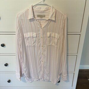 Loft | Womens Pink Button-Down Shirt | Size M